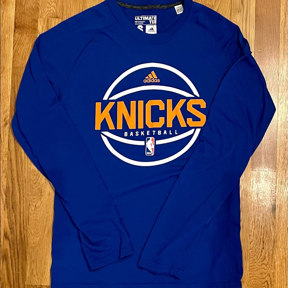 Adidas New York Knicks basketball long sleeved t-shirt